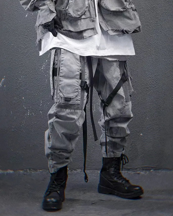 Sleek Grey Techwear Trousers