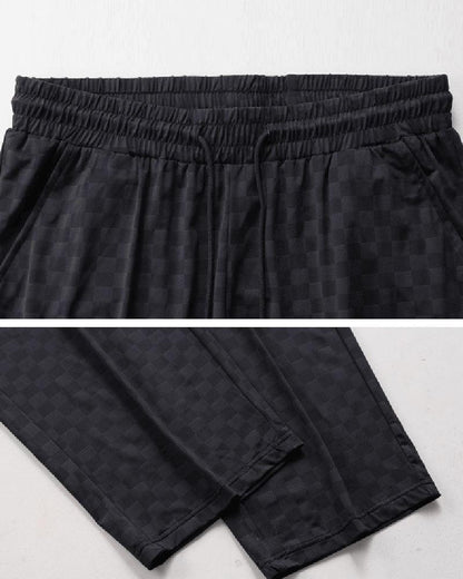 Groovy Checkerboard Lounge Pants -  breathable lounge wear - Lightweight Checkerboard Lounge Pants for Summer