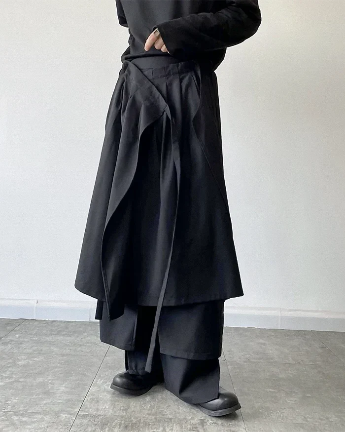 Detachable Skirt Hakama Pants