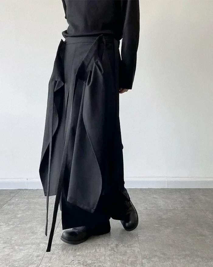 Detachable Skirt Hakama Pants