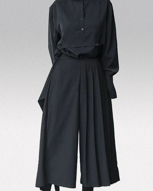 Elegant Black Hakama Trousers
