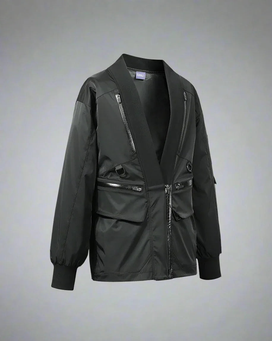 High-Tech Cyberpunk Utility Coat -  breathable coat - Stylish Waterproof Cyberpunk Utility Coat