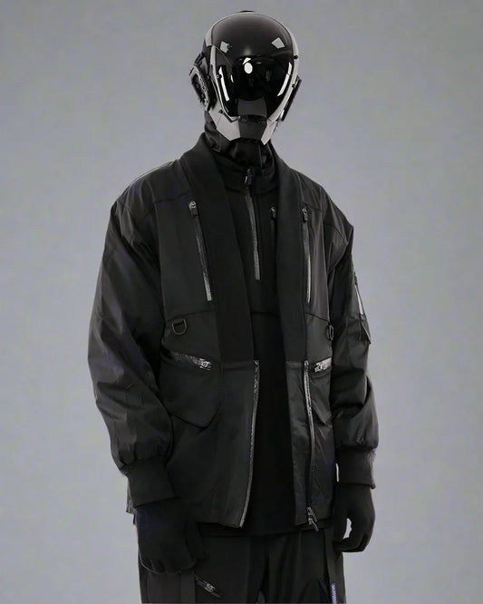 High-Tech Cyberpunk Utility Coat - cyberpunk coat - Stylish Waterproof Cyberpunk Utility Coat