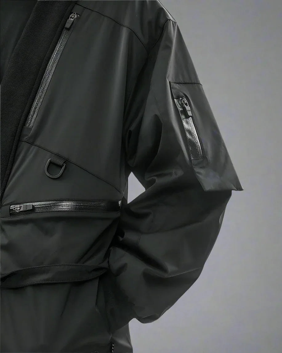 High-Tech Cyberpunk Utility Coat - cyberpunk coat - Stylish Waterproof Cyberpunk Utility Coat