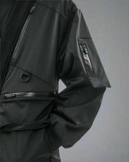 High-Tech Cyberpunk Utility Coat - cyberpunk coat - Stylish Waterproof Cyberpunk Utility Coat
