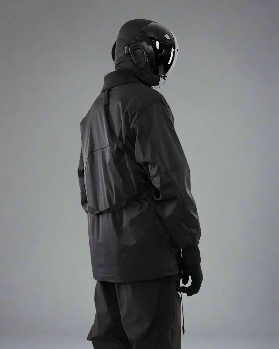 High-Tech Cyberpunk Utility Coat - futuristic jacket - Stylish Waterproof Cyberpunk Utility Coat