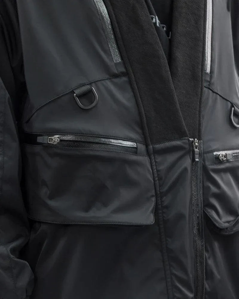 High-Tech Cyberpunk Utility Coat - futuristic jacket - Stylish Waterproof Cyberpunk Utility Coat