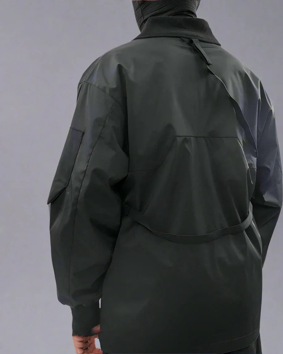 High-Tech Cyberpunk Utility Coat -  waterproof jacket - Stylish Waterproof Cyberpunk Utility Coat