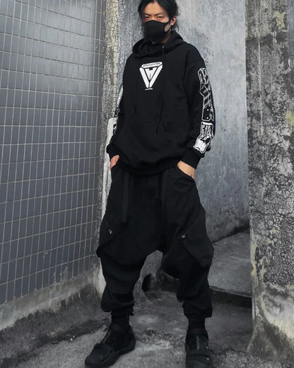 High-Tech Skull Graphic Hoodie - hoodie - High-Tech Skull Graphic Hoodie for Ultimate Comfort