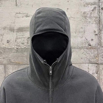 Hooded Jacket - y2k-core - Lightweight Hooded Jacket for Urban Streetwear