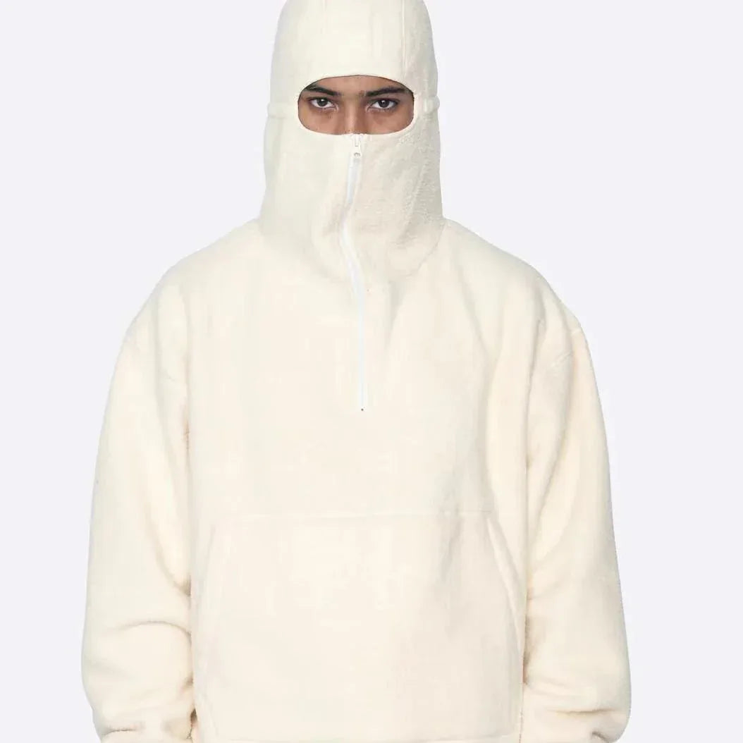 Hooded Sweatshirt - hoodie - Stylish Sherpa Hooded Sweatshirt for Everyday Wear