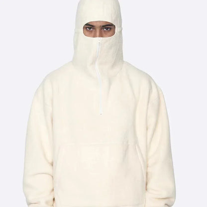 Hooded Sweatshirt - hoodie - Stylish Sherpa Hooded Sweatshirt for Everyday Wear