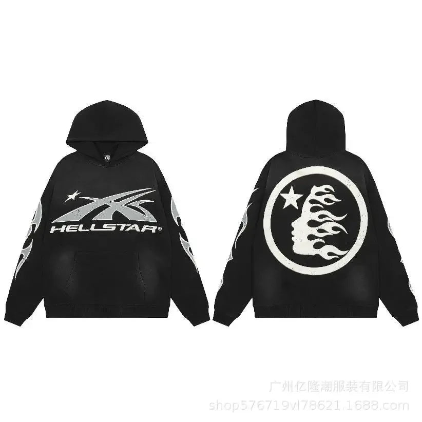 Hoodie Hellstar -  casual style - Y2K Streetwear Hoodie for Retro Fashion Lovers