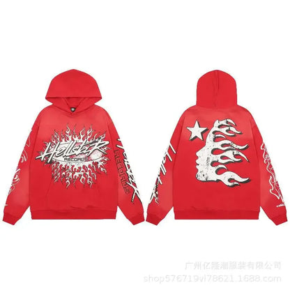 Hoodie Hellstar -  comfortable hoodie - Y2K Streetwear Hoodie for Retro Fashion Lovers