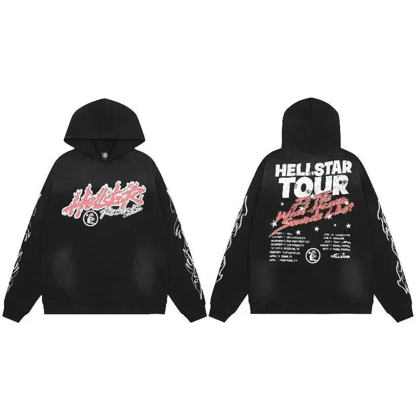 Hoodie Hellstar - early 2000s fashion - Y2K Streetwear Hoodie for Retro Fashion Lovers