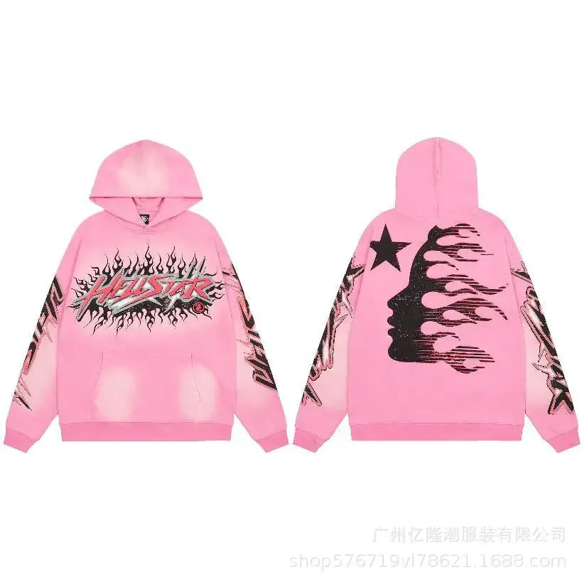 Hoodie Hellstar -  fashion statement - Y2K Streetwear Hoodie for Retro Fashion Lovers