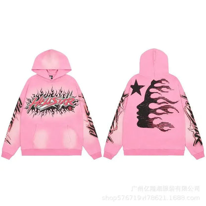 Hoodie Hellstar -  fashion statement - Y2K Streetwear Hoodie for Retro Fashion Lovers
