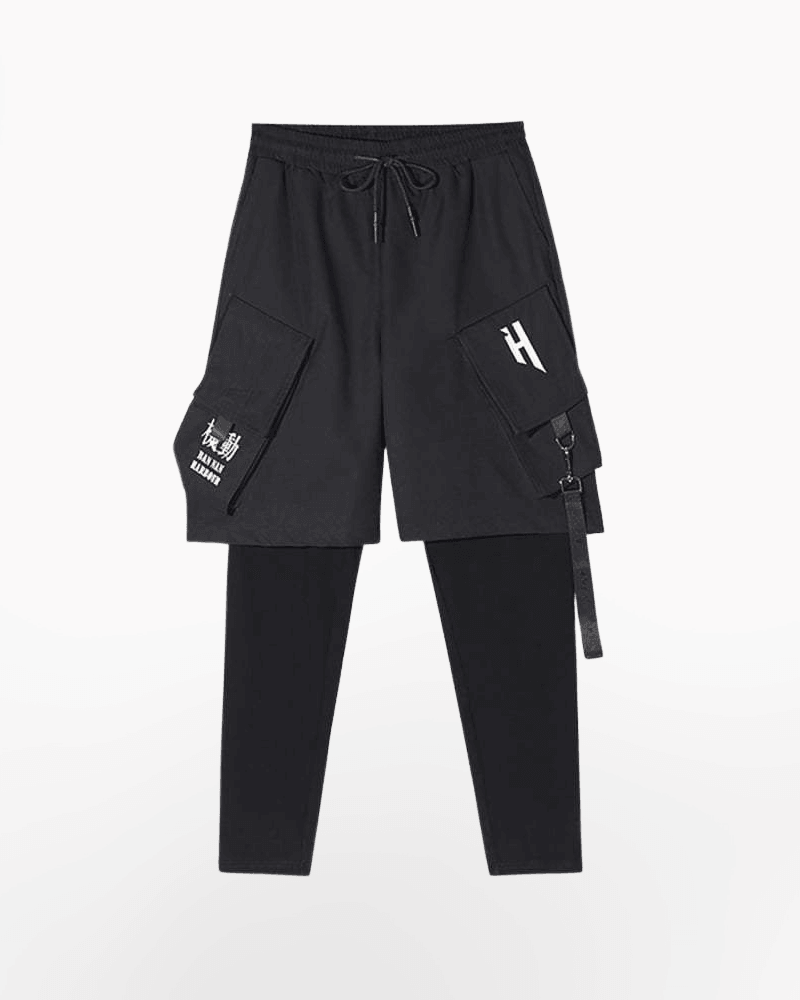 Chic Black Cargo Tech Pants