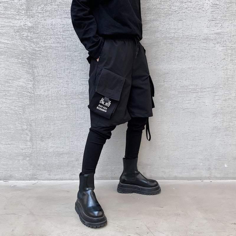 Chic Black Cargo Tech Pants