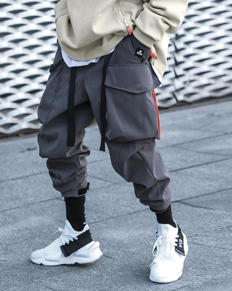 Innovative Cargo Tech Trousers - cargo pants - Techwear Cargo Trousers for Urban Exploration