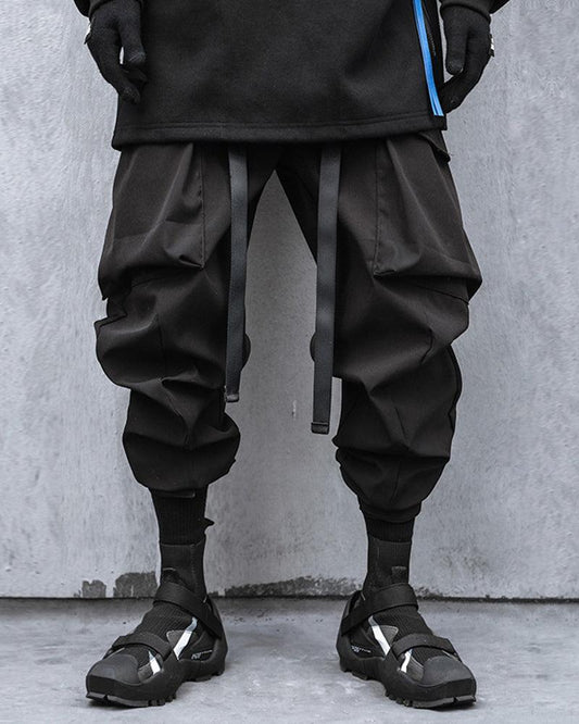 Innovative Cargo Tech Trousers - futuristic techwear pants - Techwear Cargo Trousers for Urban Exploration