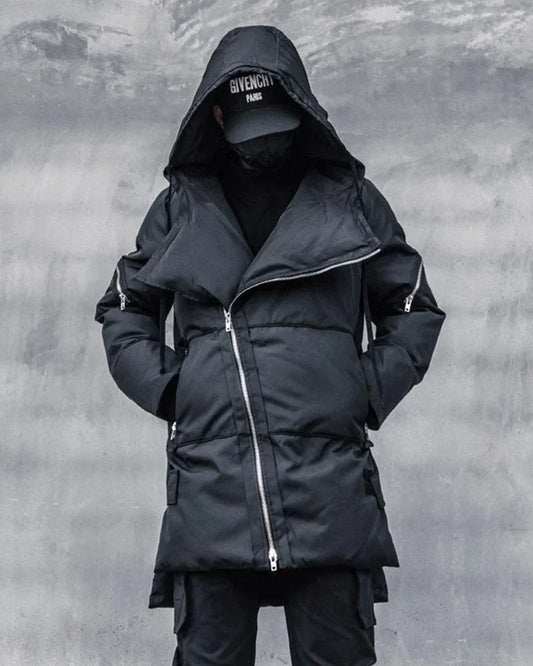 Innovative Long Winter Tech Coat - futuristic winter jacket - Long Winter Tech Coat for Comfort and Warmth