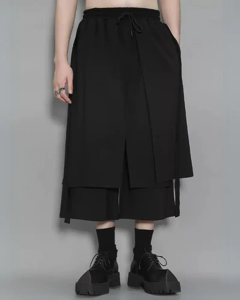 Innovative Street Style Hakama Pants - contemporary techwear pants - Modern Hakama Pants for Stylish Everyday Wear