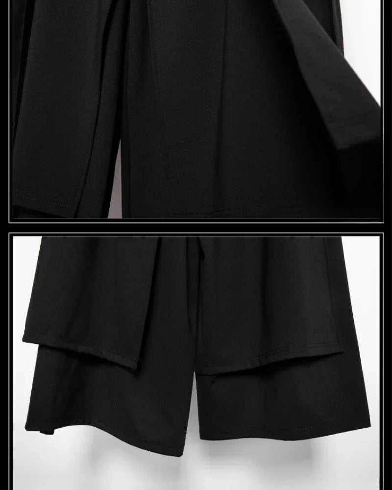 Innovative Street Style Hakama Pants - contemporary techwear pants - Modern Hakama Pants for Stylish Everyday Wear