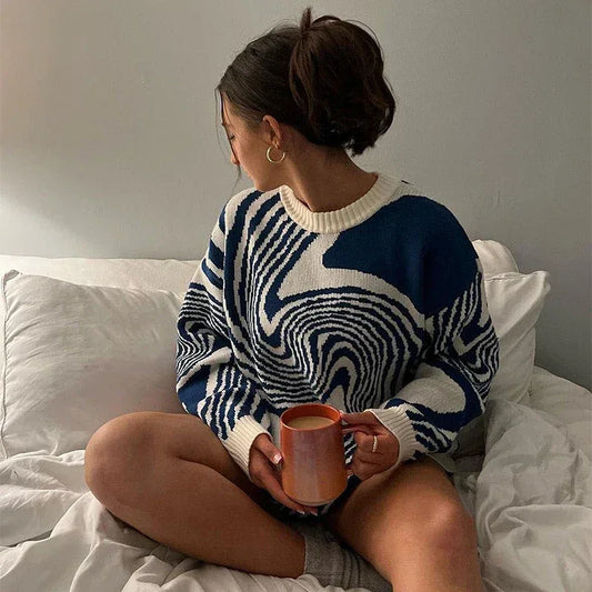 Knit Stripe - y2k style - Knit Stripe Y2K Streetwear Top for Bold Looks