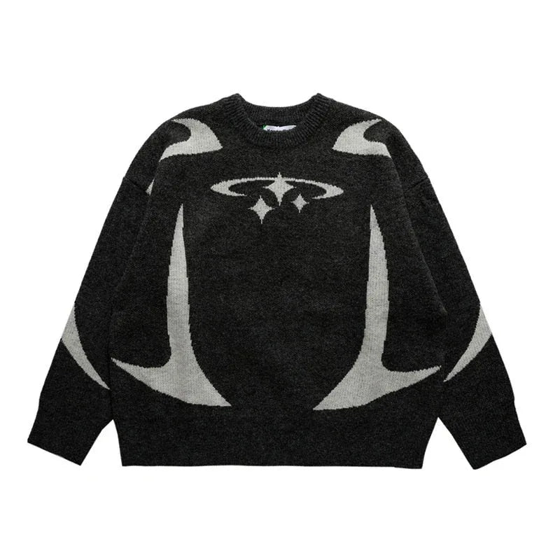 Knit sweater Y2K -  casual wear - Y2K Knit Sweater for Casual Streetwear Style