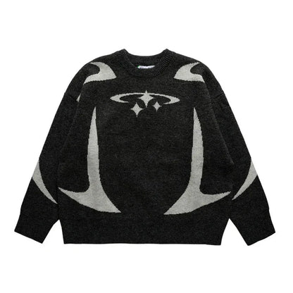 Knit sweater Y2K -  casual wear - Y2K Knit Sweater for Casual Streetwear Style
