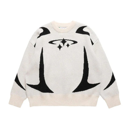Knit sweater Y2K - Y2K streetwear - Y2K Knit Sweater for Casual Streetwear Style