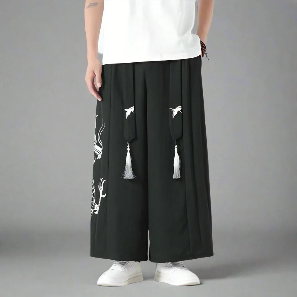 Legendary Warrior Pants -  ankle length - Stylish Hakama Pants for Modern Streetwear Lovers