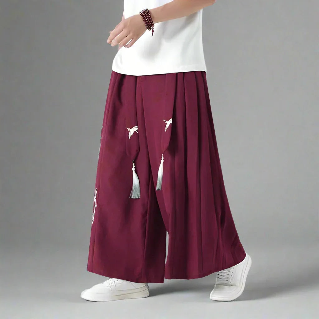 Legendary Warrior Pants -  comfortable fashion - Stylish Hakama Pants for Modern Streetwear Lovers
