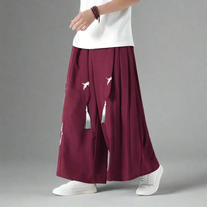 Legendary Warrior Pants -  comfortable fashion - Stylish Hakama Pants for Modern Streetwear Lovers