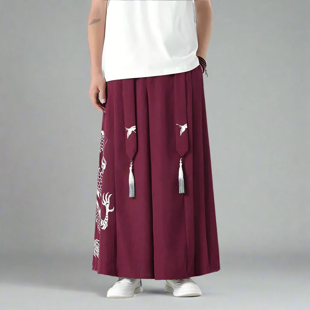 Legendary Warrior Pants - hakama pants - Stylish Hakama Pants for Modern Streetwear Lovers