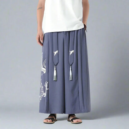 Legendary Warrior Pants - hakama pants - Stylish Hakama Pants for Modern Streetwear Lovers