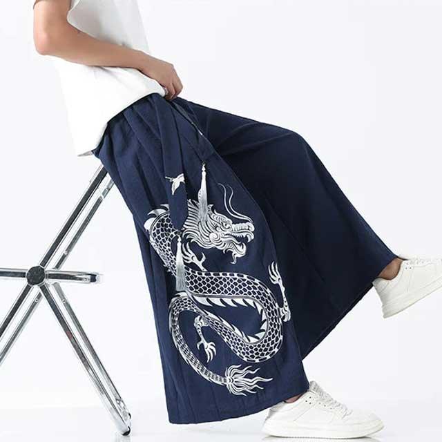 Legendary Warrior Pants - traditional hakama style - Stylish Hakama Pants for Modern Streetwear Lovers