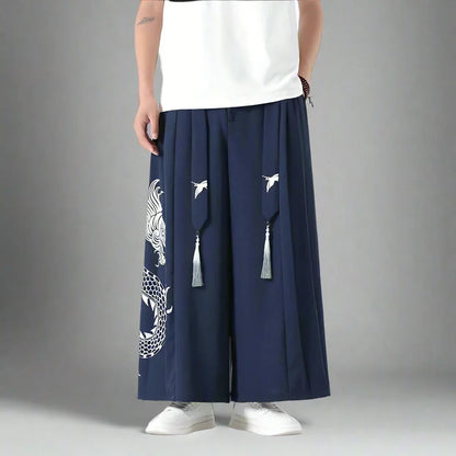 Legendary Warrior Pants - traditional hakama style - Stylish Hakama Pants for Modern Streetwear Lovers