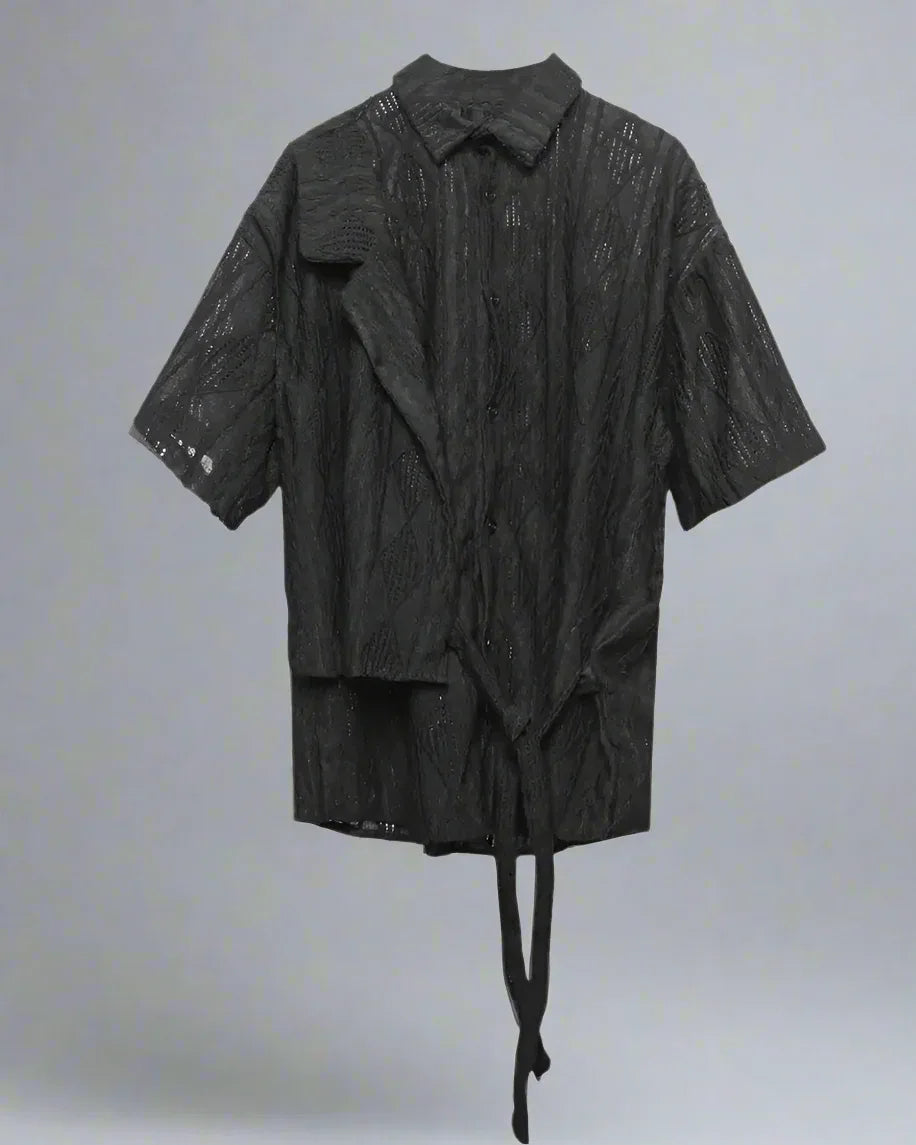 Light and Breezy Short Tee -  hollow t-shirt - Light and Breezy Short Tee for Everyday Comfort