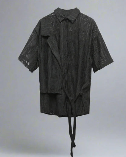 Light and Breezy Short Tee -  hollow t-shirt - Light and Breezy Short Tee for Everyday Comfort