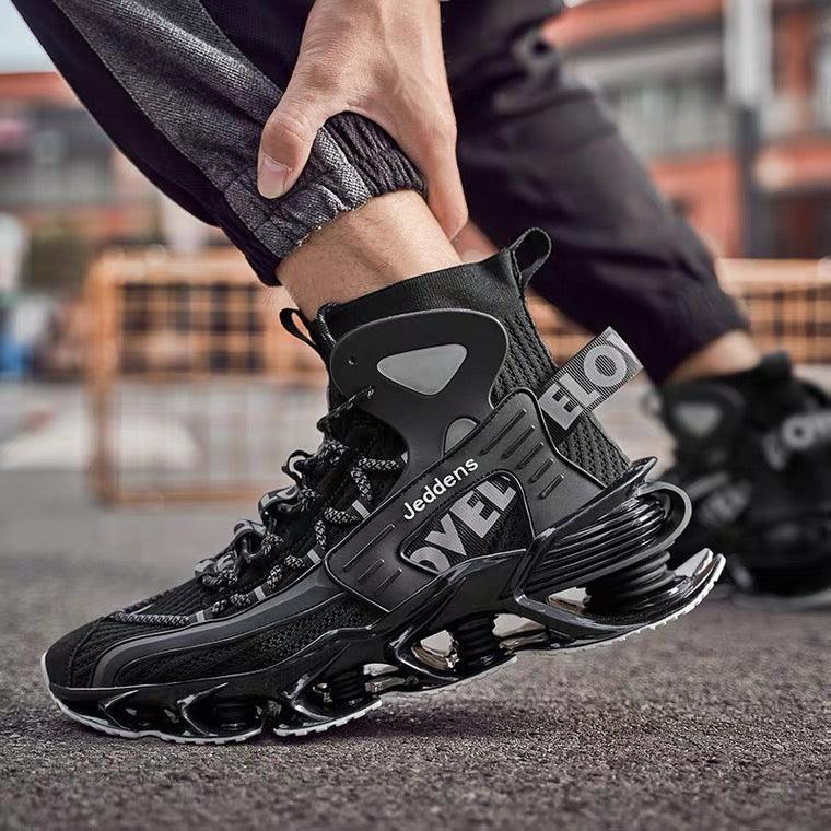 Lightweight High-Top Tech Kicks -  cyberpunk footwear - Comfortable Lightweight High-Top Sneakers