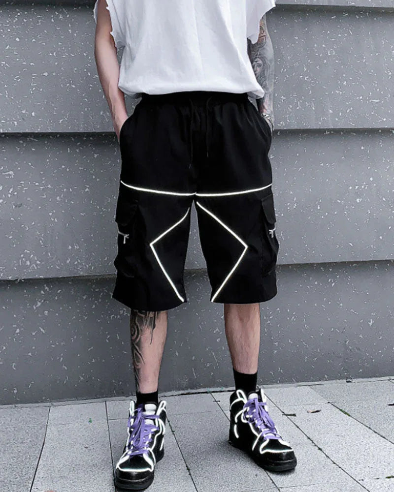 Lightweight Reflective Cargo Shorts -  comfortable shorts - Lightweight Reflective Cargo Shorts for Comfort