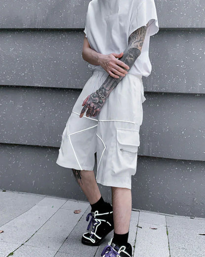 Lightweight Reflective Cargo Shorts -  lightweight shorts - Lightweight Reflective Cargo Shorts for Comfort