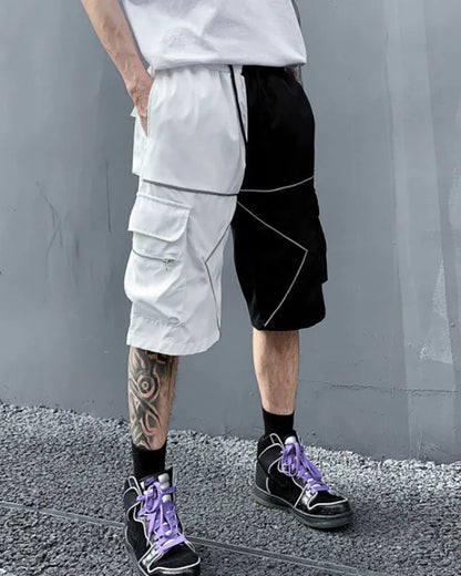 Lightweight Reflective Cargo Shorts - reflective cargo shorts - Lightweight Reflective Cargo Shorts for Comfort