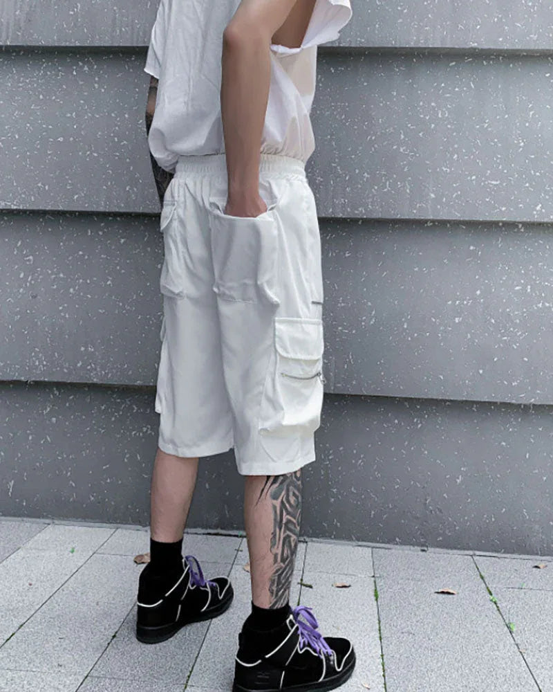 Lightweight Reflective Cargo Shorts - reflective shorts - Lightweight Reflective Cargo Shorts for Comfort