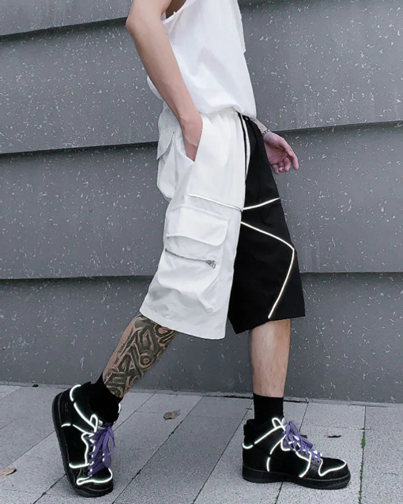 Lightweight Reflective Cargo Shorts -  versatile cargo shorts - Lightweight Reflective Cargo Shorts for Comfort