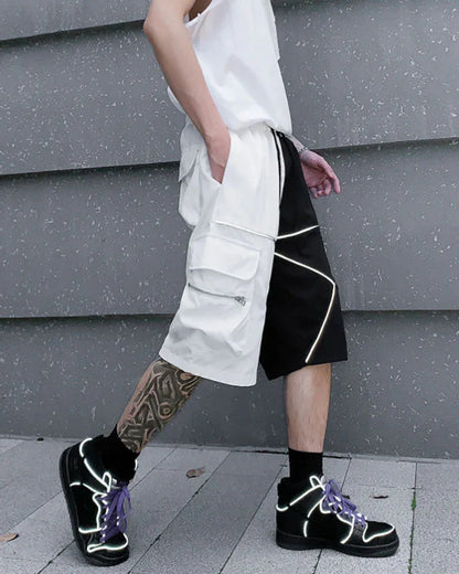 Lightweight Reflective Cargo Shorts -  versatile cargo shorts - Lightweight Reflective Cargo Shorts for Comfort
