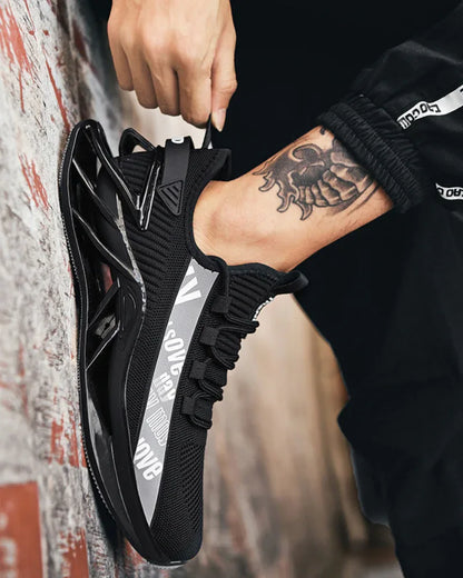 Lightweight Reflective Futuristic Sneakers -  breathable mesh sneakers - Lightweight Reflective Sneakers for Running Comfort