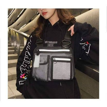Lightweight Reflective Sports Chest Bag -  customizable fit - Lightweight Sports Chest Bag for Active Lifestyles
